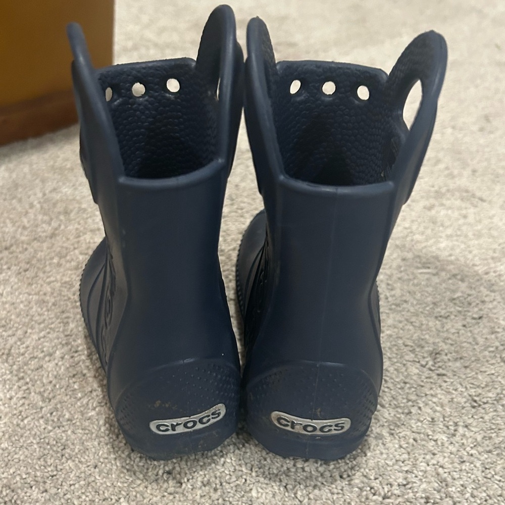CROCS Toddler Navy Rain Boots